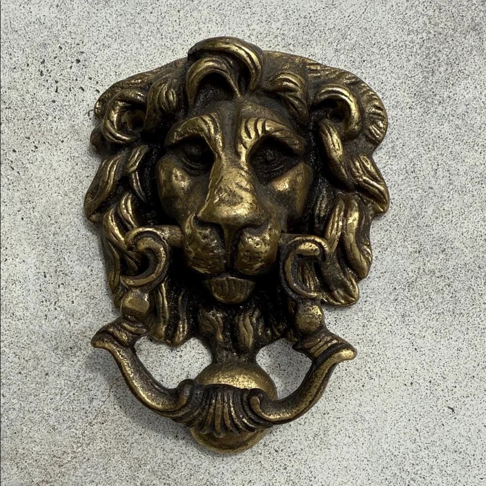 Antique Bronze Lion Head Door Knocker